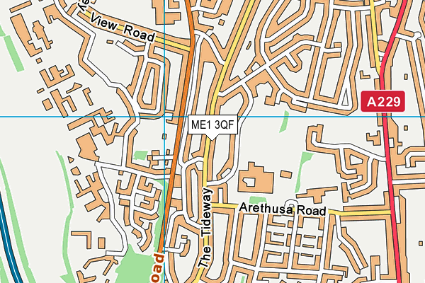 ME1 3QF map - OS VectorMap District (Ordnance Survey)