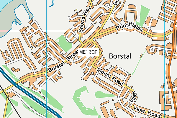 ME1 3QP map - OS VectorMap District (Ordnance Survey)