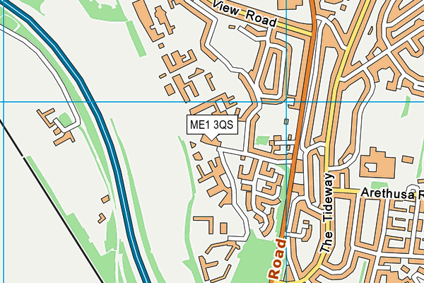 Hmp Rochester map (ME1 3QS) - OS VectorMap District (Ordnance Survey)