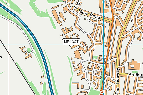ME1 3QT map - OS VectorMap District (Ordnance Survey)
