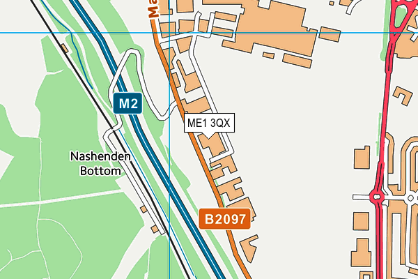 ME1 3QX map - OS VectorMap District (Ordnance Survey)