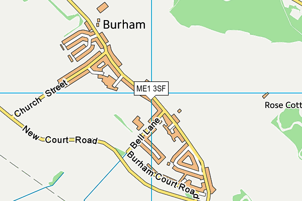 Burham Recreation Ground map (ME1 3SF) - OS VectorMap District (Ordnance Survey)