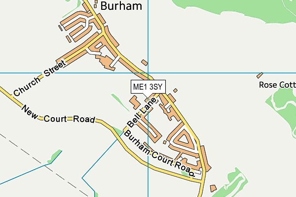 Burham Church of England Primary School map (ME1 3SY) - OS VectorMap District (Ordnance Survey)