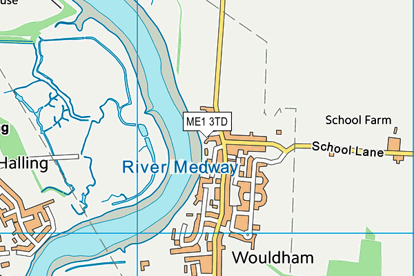 ME1 3TD map - OS VectorMap District (Ordnance Survey)