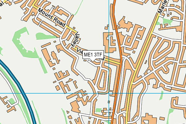 ME1 3TF map - OS VectorMap District (Ordnance Survey)