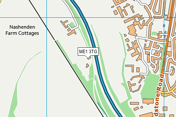 ME1 3TG map - OS VectorMap District (Ordnance Survey)
