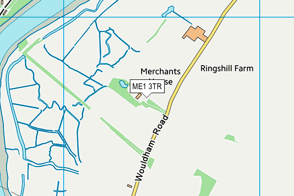 ME1 3TR map - OS VectorMap District (Ordnance Survey)