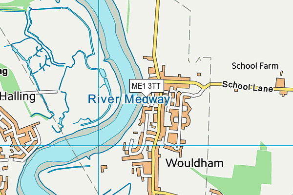 ME1 3TT map - OS VectorMap District (Ordnance Survey)