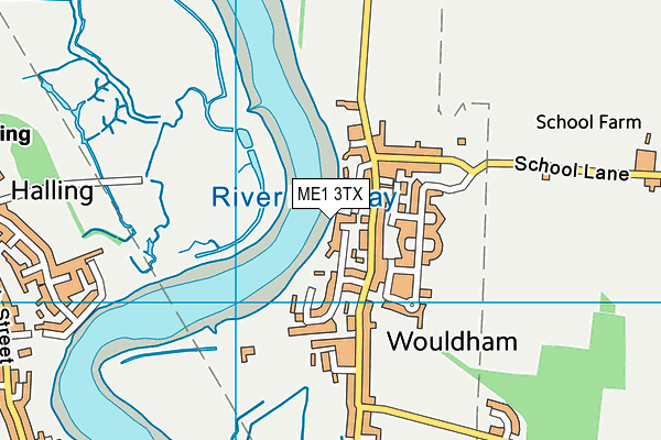 ME1 3TX map - OS VectorMap District (Ordnance Survey)