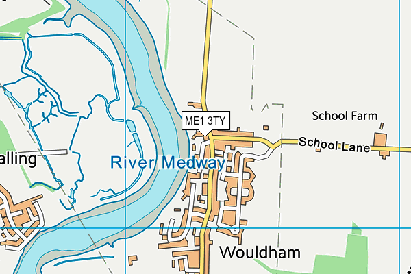 ME1 3TY map - OS VectorMap District (Ordnance Survey)