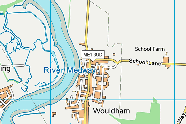 ME1 3UD map - OS VectorMap District (Ordnance Survey)