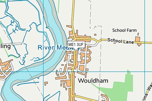 ME1 3UF map - OS VectorMap District (Ordnance Survey)
