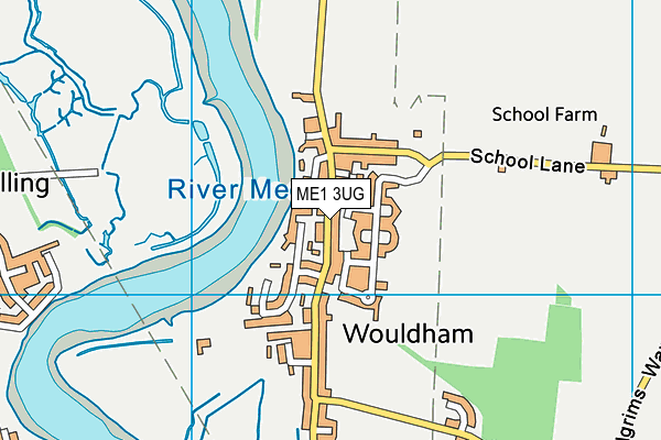 ME1 3UG map - OS VectorMap District (Ordnance Survey)