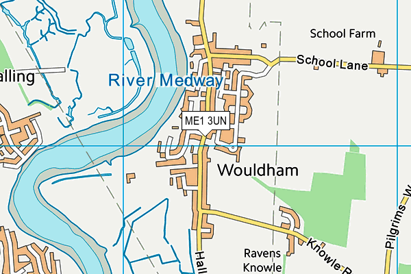 ME1 3UN map - OS VectorMap District (Ordnance Survey)