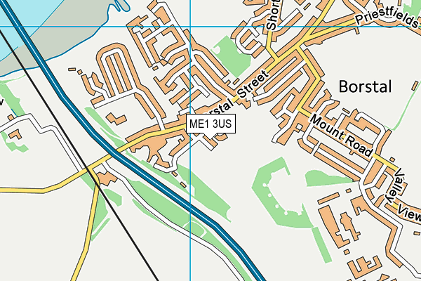 ME1 3US map - OS VectorMap District (Ordnance Survey)