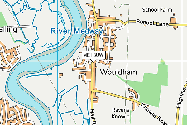 ME1 3UW map - OS VectorMap District (Ordnance Survey)