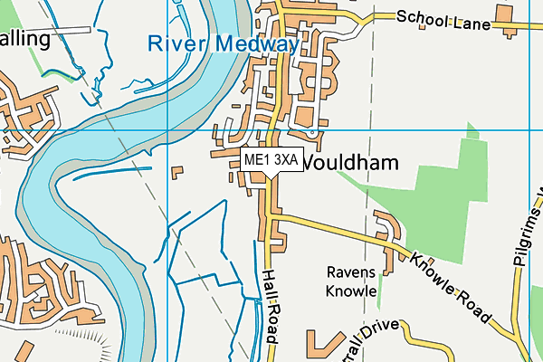 Wouldham Recreation Ground map (ME1 3XA) - OS VectorMap District (Ordnance Survey)