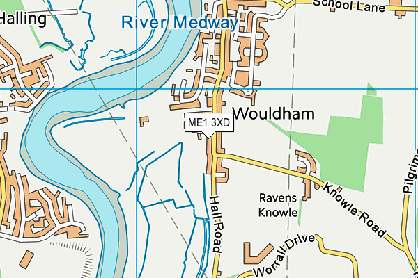 ME1 3XD map - OS VectorMap District (Ordnance Survey)