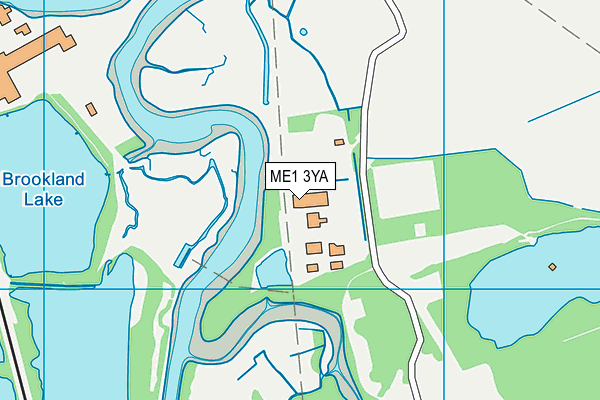 ME1 3YA map - OS VectorMap District (Ordnance Survey)