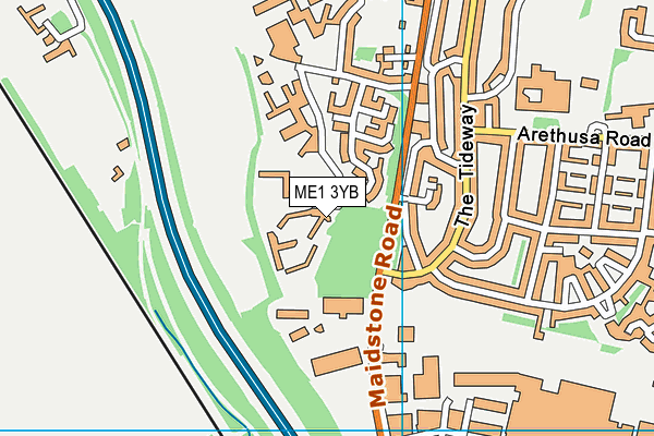 Medway Secure Training Centre map (ME1 3YB) - OS VectorMap District (Ordnance Survey)