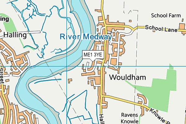 ME1 3YE map - OS VectorMap District (Ordnance Survey)