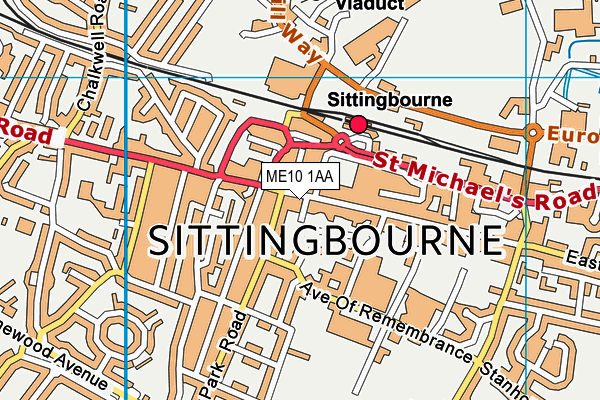 ME10 1AA map - OS VectorMap District (Ordnance Survey)