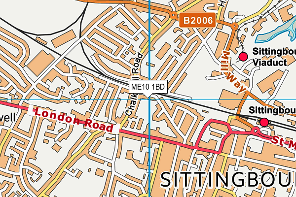 ME10 1BD map - OS VectorMap District (Ordnance Survey)