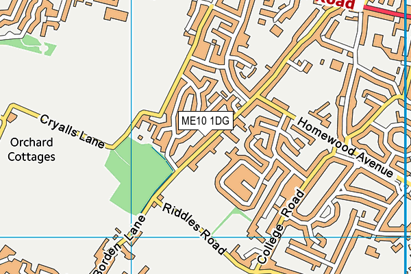 ME10 1DG map - OS VectorMap District (Ordnance Survey)