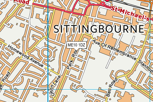 ME10 1DZ map - OS VectorMap District (Ordnance Survey)