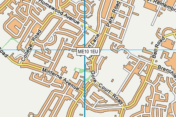 ME10 1EU map - OS VectorMap District (Ordnance Survey)