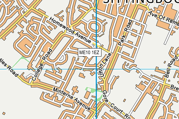 ME10 1EZ map - OS VectorMap District (Ordnance Survey)
