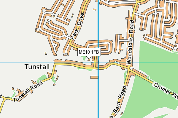 ME10 1FB map - OS VectorMap District (Ordnance Survey)