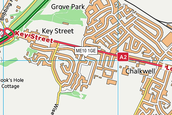 ME10 1GE map - OS VectorMap District (Ordnance Survey)