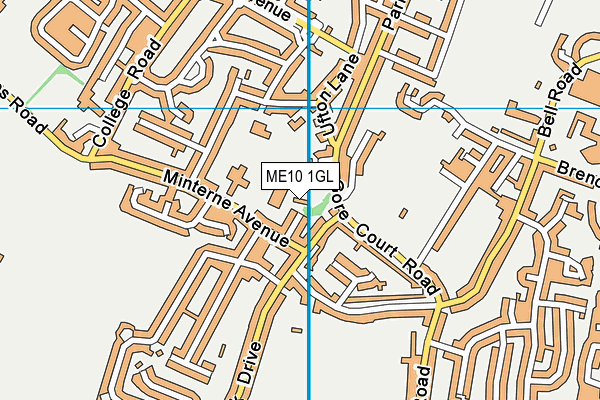 The Oaks Infant School map (ME10 1GL) - OS VectorMap District (Ordnance Survey)
