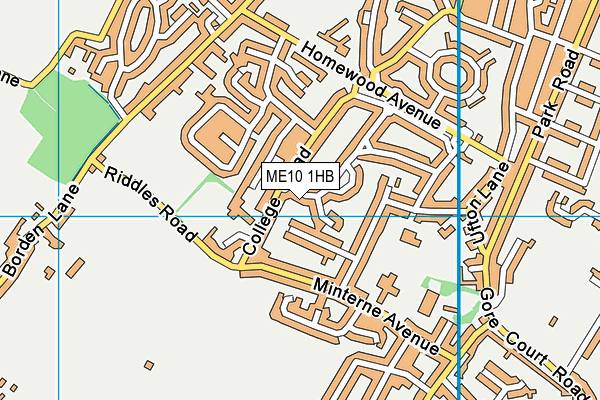 ME10 1HB map - OS VectorMap District (Ordnance Survey)