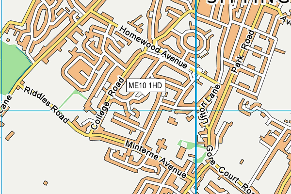 ME10 1HD map - OS VectorMap District (Ordnance Survey)