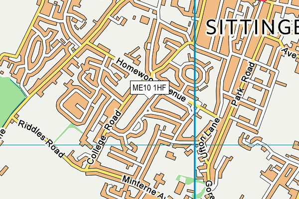 ME10 1HF map - OS VectorMap District (Ordnance Survey)