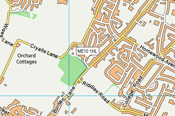 ME10 1HL map - OS VectorMap District (Ordnance Survey)