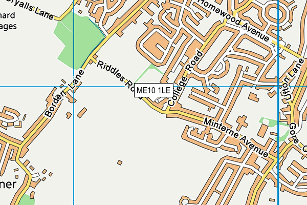 ME10 1LE map - OS VectorMap District (Ordnance Survey)