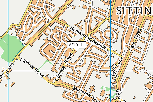 ME10 1LJ map - OS VectorMap District (Ordnance Survey)