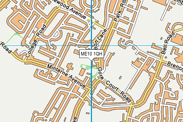 ME10 1QH map - OS VectorMap District (Ordnance Survey)