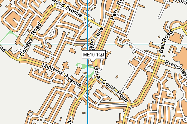 ME10 1QJ map - OS VectorMap District (Ordnance Survey)