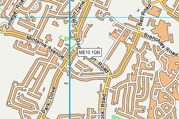 ME10 1QN map - OS VectorMap District (Ordnance Survey)