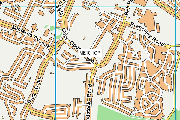 ME10 1QP map - OS VectorMap District (Ordnance Survey)
