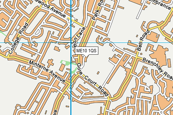 ME10 1QS map - OS VectorMap District (Ordnance Survey)