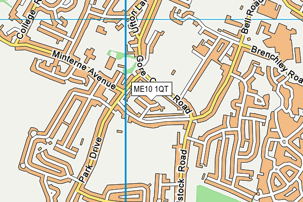 ME10 1QT map - OS VectorMap District (Ordnance Survey)