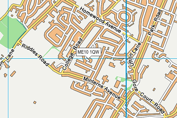 ME10 1QW map - OS VectorMap District (Ordnance Survey)