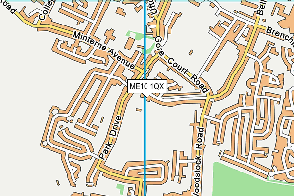 ME10 1QX map - OS VectorMap District (Ordnance Survey)