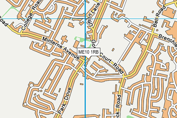 ME10 1RB map - OS VectorMap District (Ordnance Survey)