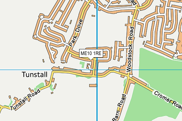 ME10 1RE map - OS VectorMap District (Ordnance Survey)
